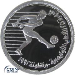 5 Pfund Ägypten 1992 Olympische Spiele Fußball 5 Pfund Ägypten 1992 Olympische Spiele Fußball