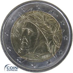 2 Euro Münze Italien 2020 - Dante