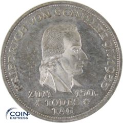 5 DM Gedenkmünze Deutschland 1955 Friedrich von Schiller