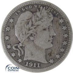 Quarter Dollar Münze USA 1911 S Quarter Dollar Münze USA 1911 S