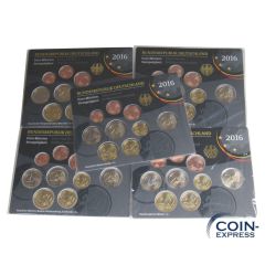 Euro Kursmünzensätze Deutschland 2016 ST ADFGJ