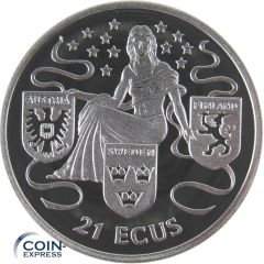 21 Ecus Gibraltar 1995 Europa