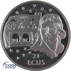 21 Ecus Gibraltar 1993 Napoleon Kanaltunnel