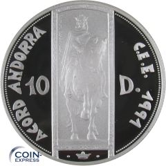 10 Diner Gedenkmünze Andorra 1995 Ramon Berengar III. 10 Diner Gedenkmünze Andorra 1995 Ramon Berengar III.