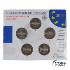 2 Euro Gedenkmünzenset Deutschland 2019 ST - Bundesrat
