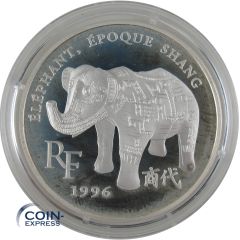 10 Francs - 1,50 Euro Frankreich 1996 - Elefant der Shang-Dynastie