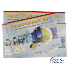 Euro Kursmünzensätze Deutschland 2011 ADFGJ Deutsche Post Euro Kursmünzensätze Deutschland 2011 ADFGJ Deutsche Post