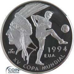 10 Pesos Kuba 1992 Fußball WM USA 1994 10 Pesos Kuba 1992 Fußball WM USA 1994