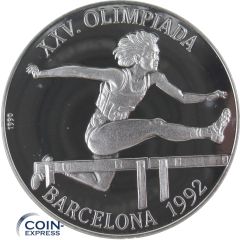 10 Pesos Kuba 1990 Olympia 1992 Hürdenlauf 10 Pesos Kuba 1990 Olympia 1992 Hürdenlauf