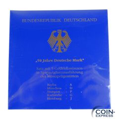 10 DM Gedenkmünzenset Deutschland 1998 - 50 Jahre Deutsche Mark