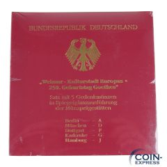 10 DM Gedenkmünzenset Deutschland 1999 - Weimar / Goehte