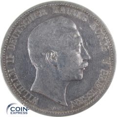 5 Mark Münze Preußen 1904 A Wilhelm II. Silber