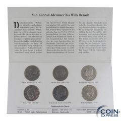 6x 2 DM Die deutschen 2-DM-Münzen als Komplett-Satz