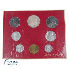 Lire Kursmünzensatz Vatikan 1958 BU - ANNO MCMLVIII