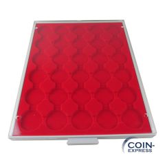 Münzbox gebraucht mit 30 runden Fächern mit Durchmesser 37,5 mm