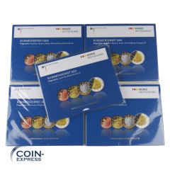 Euro Kursmünzensätze Deutschland 2023 PP ADFGJ