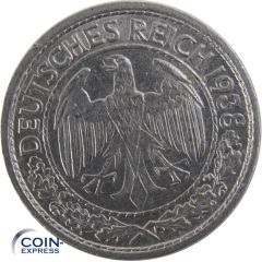 50 Reichspfennig 1938 E