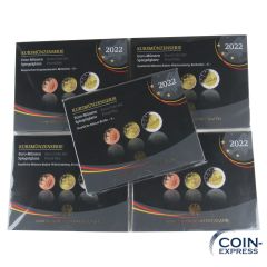 Euro Kursmünzensätze Deutschland 2022 PP ADFGJ Euro Kursmünzensätze Deutschland 2022 PP ADFGJ