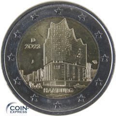 2 Euro Gedenkmünze Deutschland 2023 Elbphilharmonie - J