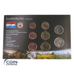 Euro Kursmünzensatz Luxemburg im brauen Folder Euro Kursmünzensatz Luxemburg im brauen Folder