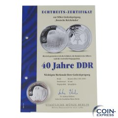Medaille 40 Jahre DDR - Deutsche Reichsbahn