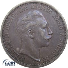 2 Mark Münze Preussen 1908 A Wilhelm II. Silber
