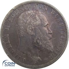 2 Mark Münze Württemberg 1905 F Wilhelm II.
