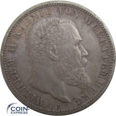 2 Mark Münze Württemberg 1904 F Wilhelm II.