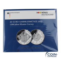 20 Euro Deutschland 2022 1200 Jahre Kloster Corvey - Spiegelglanz