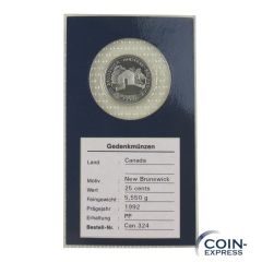 25 Cent Gedenkmünze Kanada 1992 - New Brunswick