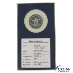25 Cent Gedenkmünze Kanada 1992 - North - West - Territorium