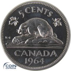 5 Cent Münze Kanada 1964 Biber 5 Cent Münze Kanada 1964 Biber