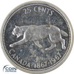 25 Cent Münze Kanada 1967 - Elch