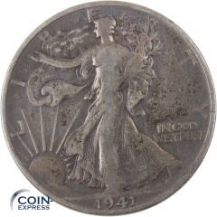 Half Dollar Münze USA 1941 D Walking Liberty