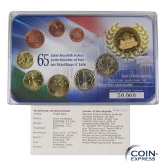 Euro Kursmünzensatz Italien - 65 Jahre Republik Italien
