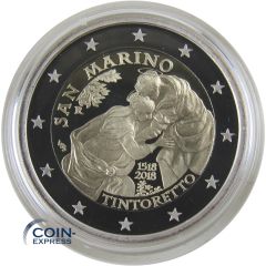 2 Euro Gedenkmünze San Marino 2018 PP Tintoretto
