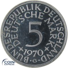5 DM Münze Deutschland 1970 PP G - Silberadler