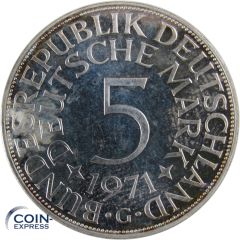 5 DM Münze Deutschland 1971 PP G - Silberadler