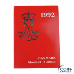 Kronen Kursmünzensatz Dänemark 1992 BU