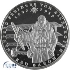 5 Balboas Gedenkmünze Panama 1988 Freiherr von Richthofen