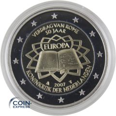 2 Euro Gedenkmünze Niederlande 2007 PP Römische Verträge