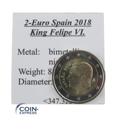 2 Euro Münze Spanien 2018 2 Euro Münze Spanien 2018