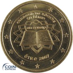 2 Euro Gedenkmünze Irland 2007 Römische Verträge vergoldet