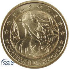 2 Euro Gedenkmünze Italien 2005 - Europäische Verfassung vergoldet