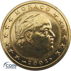2 Euro Münze Monaco 2002 Fürst Rainer III. vergoldet