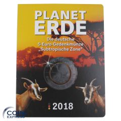 5x 5 Euro Deutschland 2018 Subtropische Zone ADFGJ im Folder