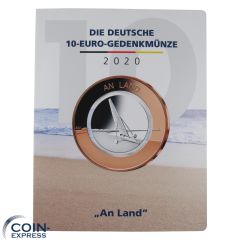 5x 10 Euro Deutschland 2020 An Land ADFGJ im Folder