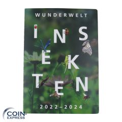 9x 5 Euro Deutschland 2022 - 2024 Wunderwelt der Insekten im Folder