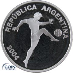 5 Pesos Gedenkmünze Argentinien 2004 - Fußball Weltmeisterschaft 5 Pesos Gedenkmünze Argentinien 2004 - Fußball Weltmeisterschaft