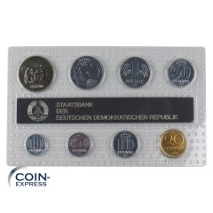 DDR Kursmünzensatz 1989 Stempelglanz mit Medaille Prägen DDR Kursmünzensatz 1989 Stempelglanz mit Medaille Prägen